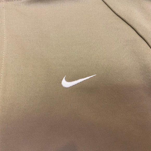 Nike Authentics Solo Swoosh Khaki Tan Brown Track Jacket DQ5003-247 BRAND NEW - Picture 2 of 3